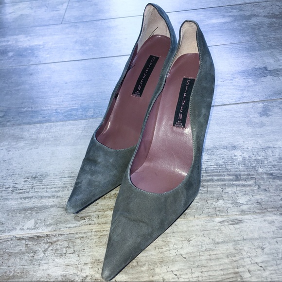 Steven by Steve Madden Gray Suede Heels Size 8.5M - Picture 5 of 8